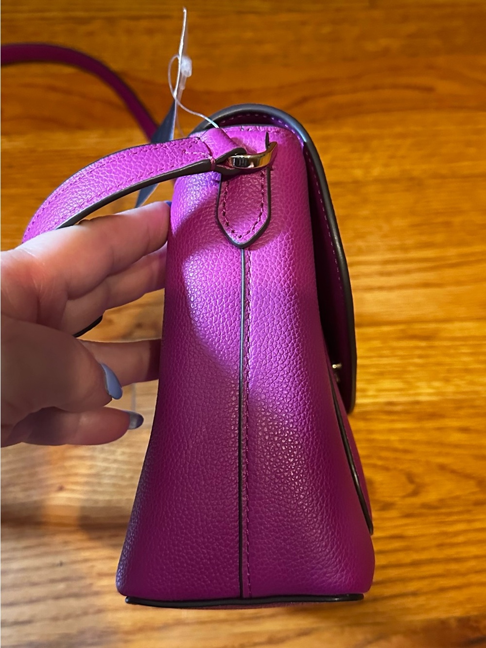 Kate Spade New York Elsie Pebbled Leather Crossbody in the color Baja Rose NEW - Picture 7 of 10